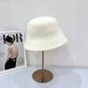25 début d'automne nouveau chapeau bob en laine pour femme hiver tempérament simple et élégant couleur unie chapeau cloche chaud chapeau bob tendance