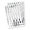 Sticker Alphabet - Metallic - Silvery - 134 Pcs - 1 To 1.5 Cm - Mixed