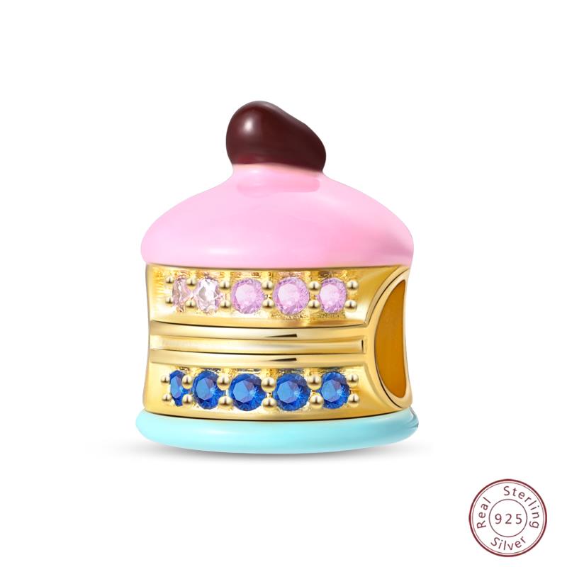 Copper Beaded Pendant Donut Dessert Cake Original 3Mm Bracelet Women Fine Jewelry