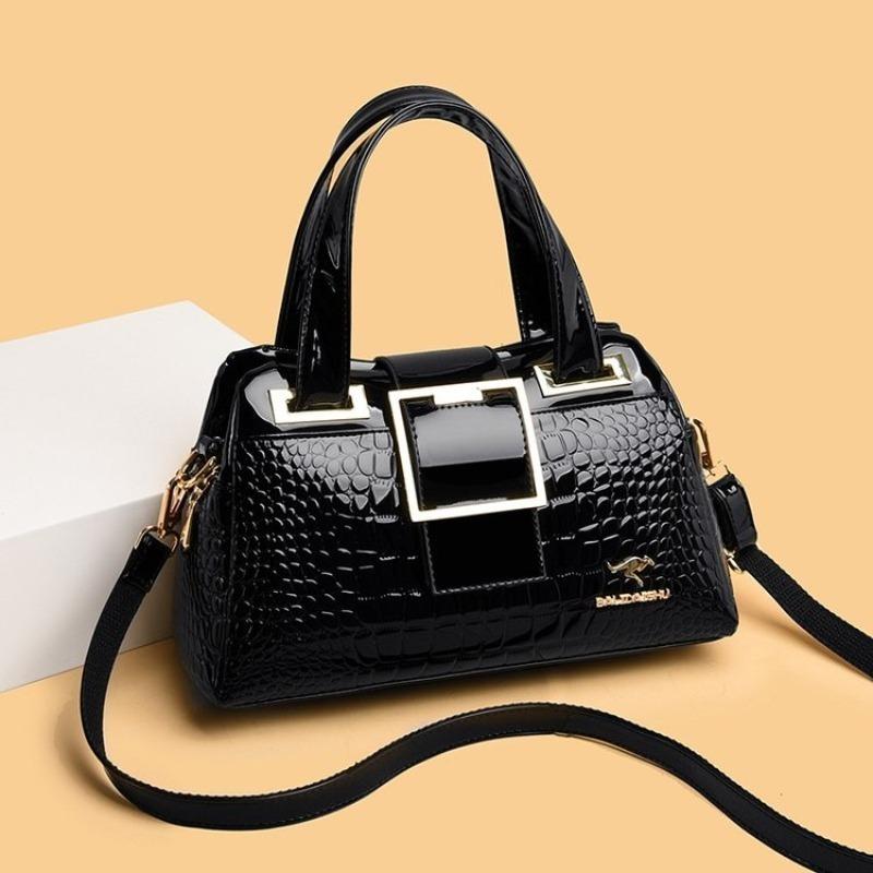 2 Layer Large Capacity Tote Bag Luxury Handbags Women Bags Designer Crocodile Pattern Ladies Boston Shoulder Bag High Quality