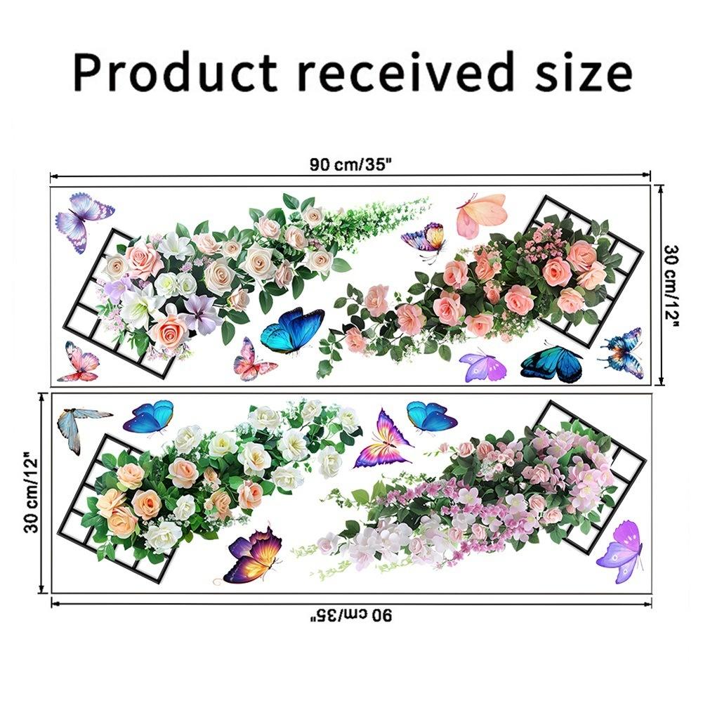 Aesthetic Wall Decoration 3D Flower Wall Stickers Butterfly Wall Decals