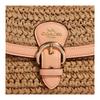 New COACH Kleo Paper Straw With Leather Handbag Shoulder Bag Crossbody Bag Small Size Women's Linen & Pink CA154-IMUDX