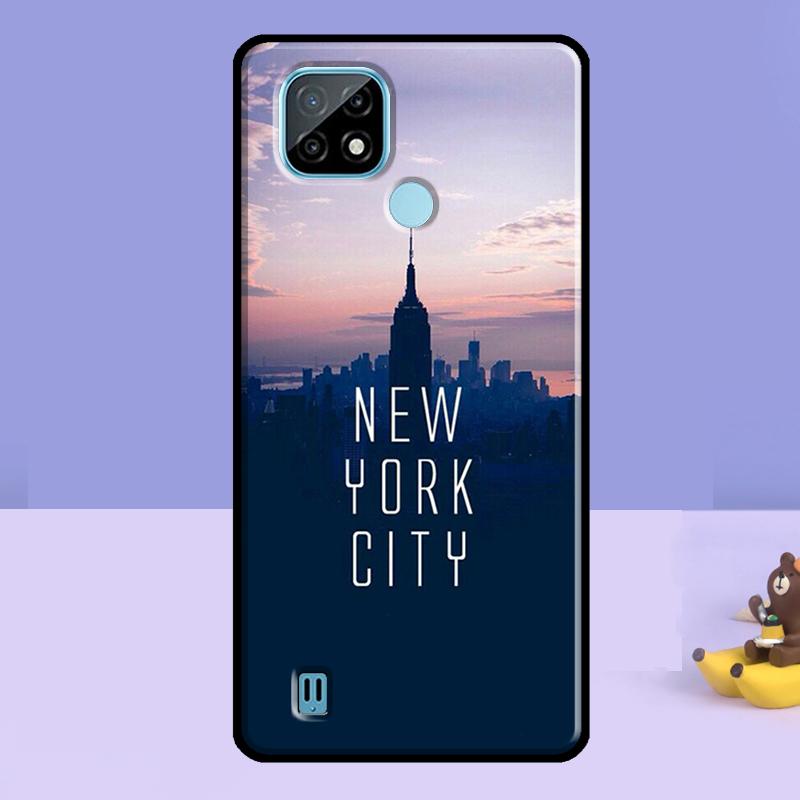 New York City Case For Realme 13 10 11 12 14 Pro Plus C75 C67 C61 C55 C53 C51 C35 C21Y C25S GT 7 Pro 6 6T