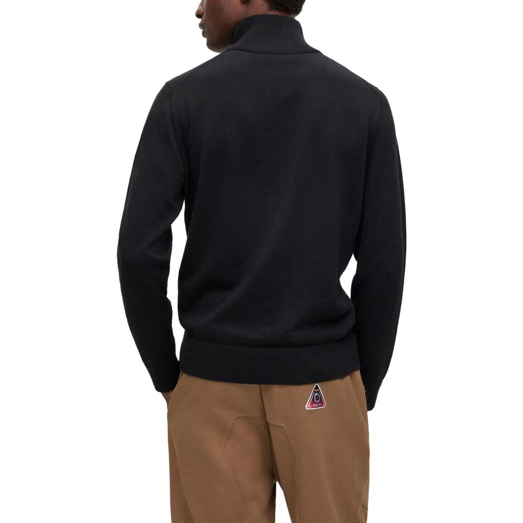 Boss Logo patch Half zip Cardigan 50494387-001