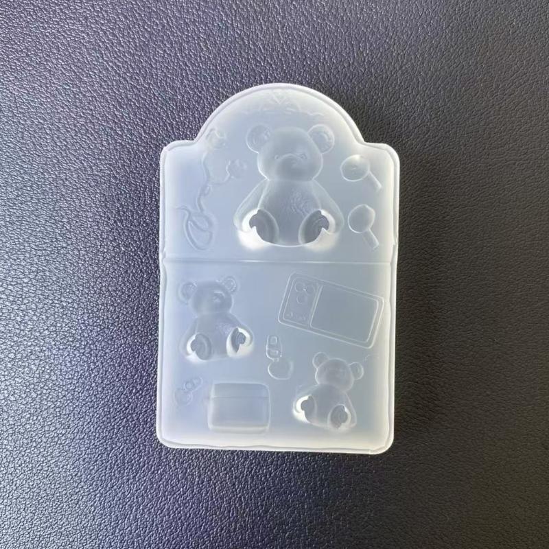 Multipurpose Silicone Crafting Mold Suitable for Bear Rabbits Ear Shape Crafts Including Resin Soap and Candle Making