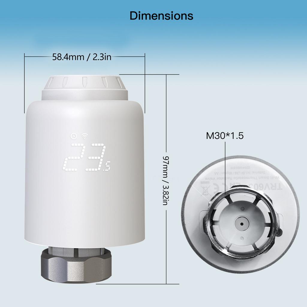 Smart   Valve Thermostat Controller, Wireless Control Timing Function for Home, The temperature adjustment is very sy with rotating knob, while