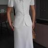 2025 European & American Autumn Cardigan Dress: Chic Waist-Cinching Fairy Skirt for Women