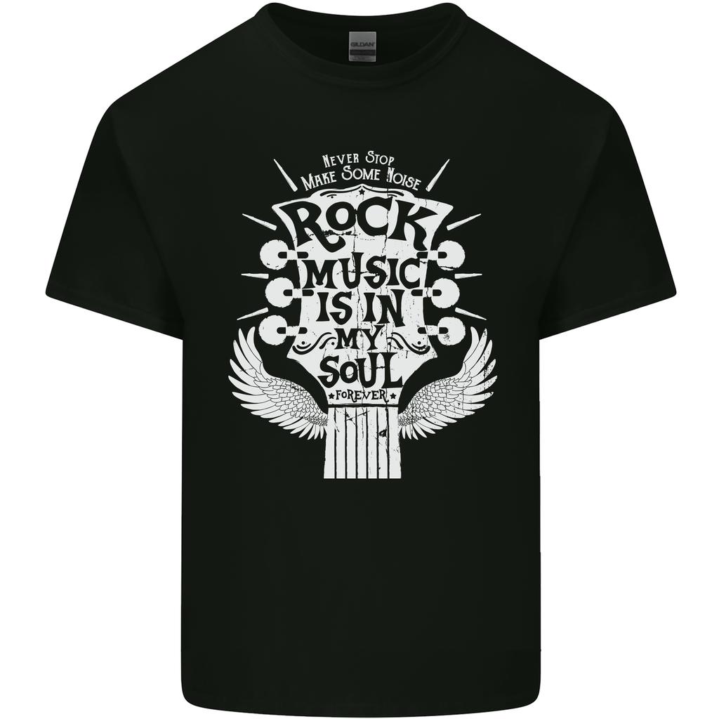 Rock Music is In My Soul Guitar Unisexs Light Cotton TShirt