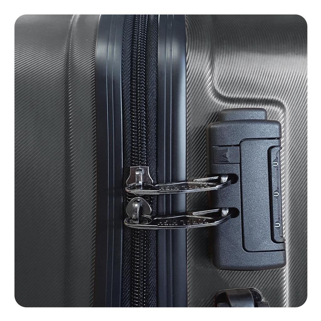 coral high ABS Dunkelgrauer mittelgroßer Koffer 16442