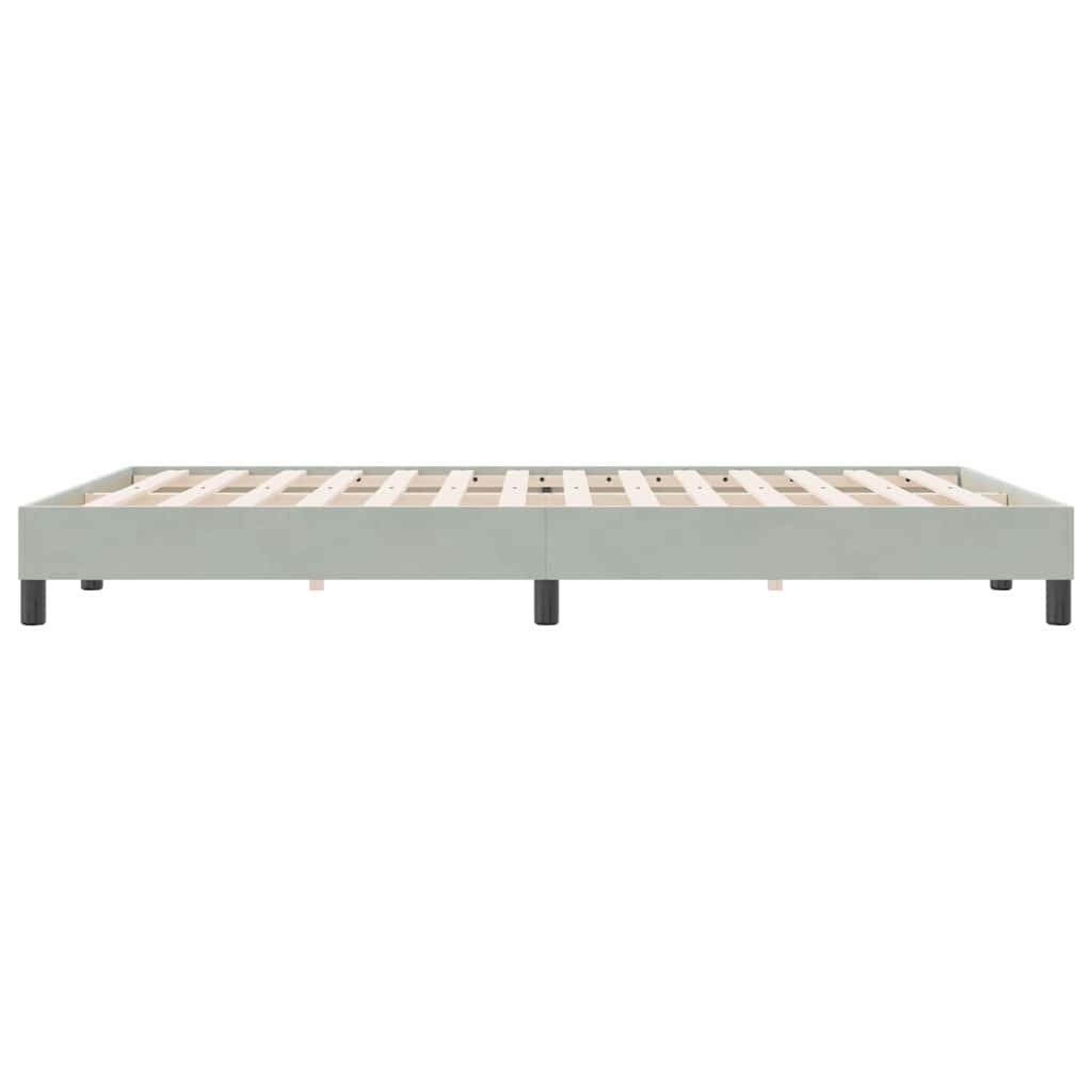 Łóżko Box Spring Bez Materaca Jasnoszary 140X220 Cm Aksamit