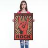 Rock and Roll Rock Gestures Wall Sticker Classic Nostalgia Metal Rock Decorative Posters