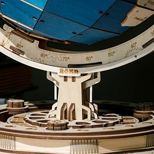 Tsukurundesu® 3D Wooden Puzzle ST002 Globe with Japanese Instructions