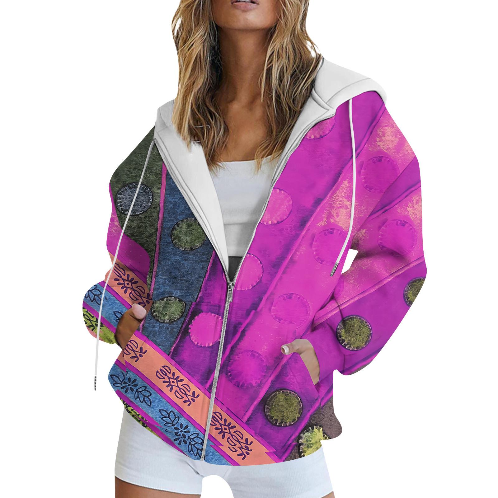 

Женская толстовка с длинным рукавом и принтом, куртка с длинными рукавами и карманами, на молнии, пальто с капюшоном XL