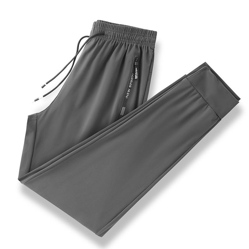 Men's Ice Silk High Elastic Speed Drying Sports Casual Pants Plus Size 6XL 7XL 8XL
