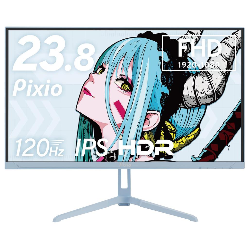 Pixio PX246 Wave Pastel Blue Gaming Monitor inch FHD 120Hz IPS Pastel Blue Light Blue Pixio HDMI VGA 4ms ps5 23.8