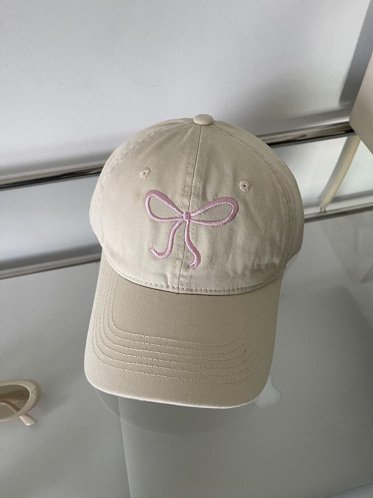 Wind sweet embroidery bow baseball cap children spring and summer versatile sunshade sunscreen cap