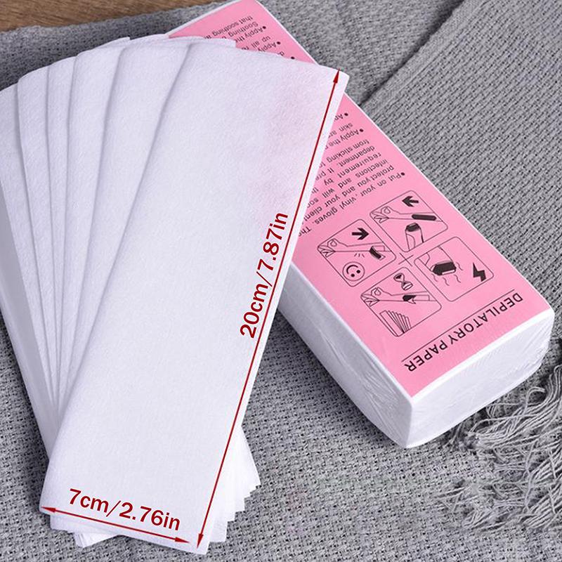 10/50/80/100 Pezzi Carta Cerata Strisce Professionali per Depilazione Ceretta Tessuto Non Tessuto Fogli Cerati Depilatorio Strumento di Bellezza Rimozione