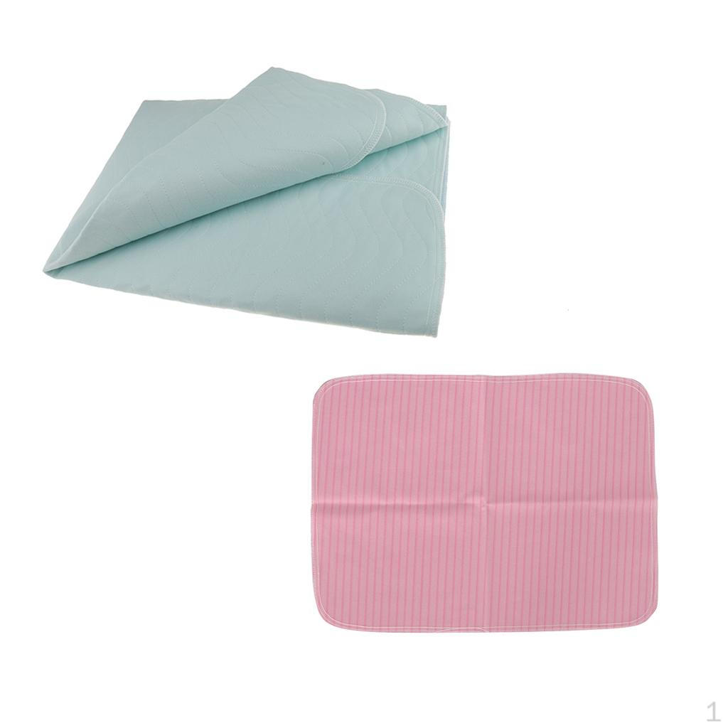 2 Washable And Reusable Pad Absorbent Incontinence Baby Toddler Age Sick Bed