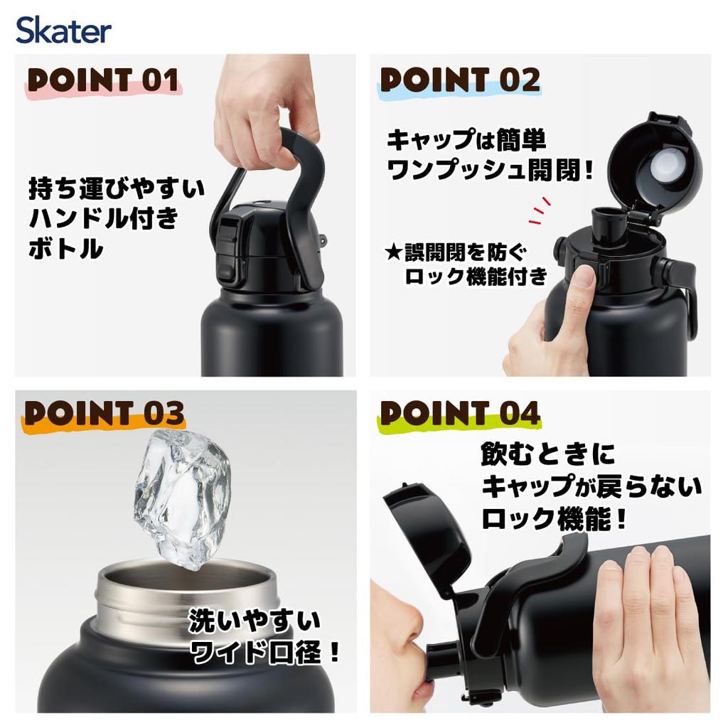 Champion Direct Drinking Bottle with STD15H One-Push Handle, 1500ml, Black,