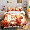 Adorable Autumn Squirrel Dreams. Bedding Sets Duvet Covers Pillowcases(1* Duvet Cover 2* Pillowcases Without Duvet Insert)