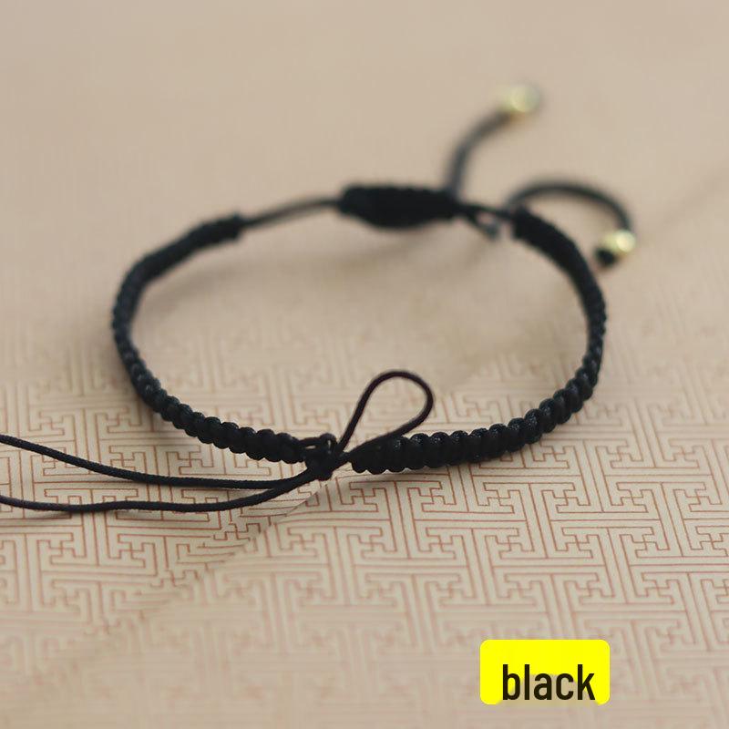 Handmade Agate Engraved Ethnic Children's Bracelet with Square Knot and Family Names