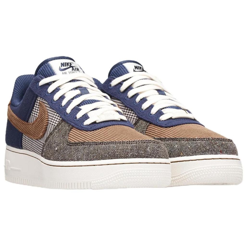 Nike נייקי אייר פורס 1 07 פרימיום טוויד קורדרוי נעלי סניקרס לגברים חום נייבי חצות חום אייל FQ8744-410