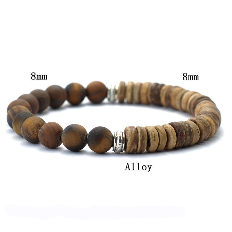 Minimalist Mens Bracelet Natural Wooden Braclet Tiger Eyes Beaded Braslet Meditation Jewelry Accessories Pulsera Hombre Gift