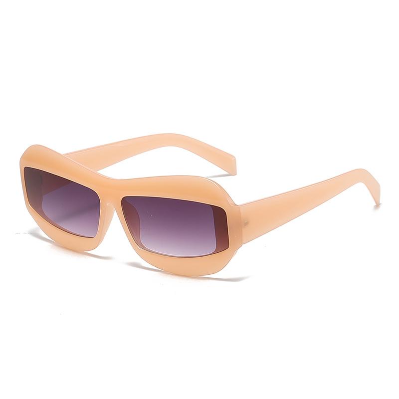 

Street Style Square Sunglasses, Trendy Frame Design, Fashionable for Street Wear, Unisex Sunscreen Sunglasses 8052 помаранчевий