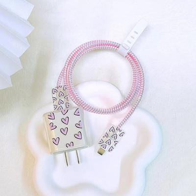 Usb Cable Protection Us Original Charger Protector Cover Smiling Face Style Protective Data Line Spiral Winder
