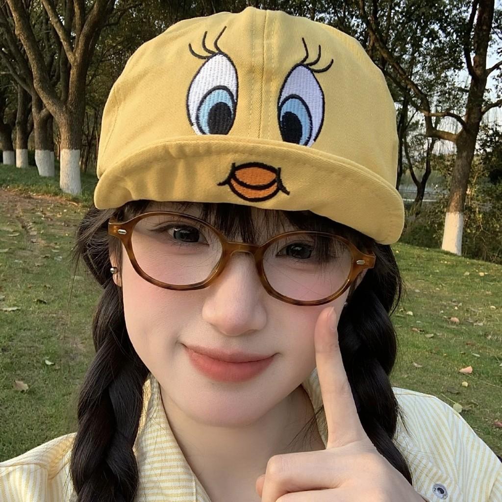 Yellow Duck Tweetybird Sun Hat For Girls Soft Cotton Cap For Spring Outdoor