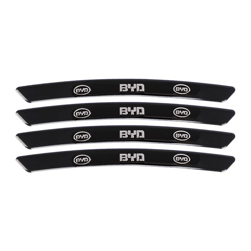 4Pcs Aluminum Car Wheel Rim Emblem Stickers Decorative Decals For BYD Atto 3 Yuan Plus Han Tang EV F3 E6 Dmi Song F0 Qin Pro G3