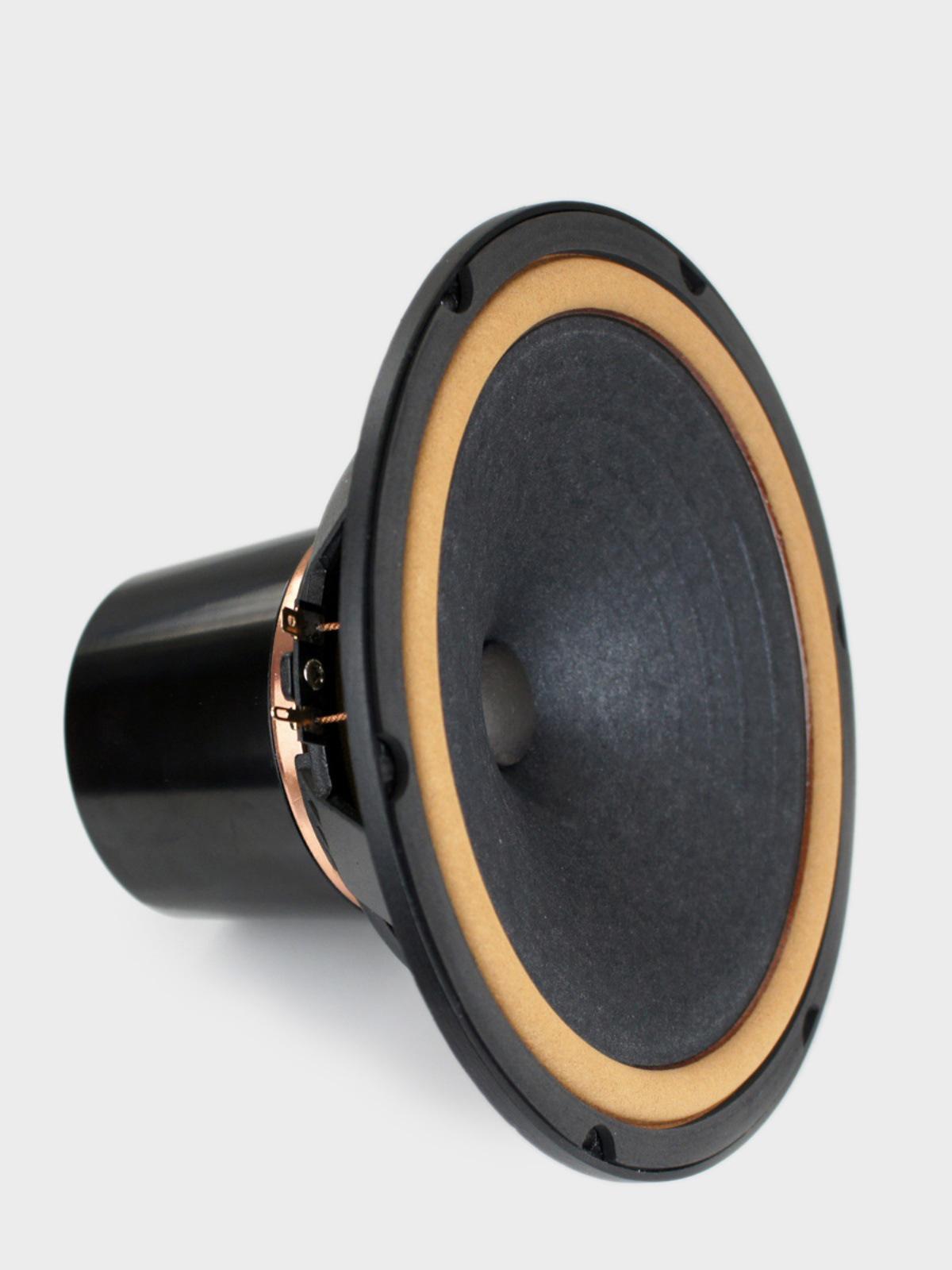 

8 Cobalt Magnet Hi-Fi Audiophile Speaker with Cast Aluminum Basket, Leather Surround, Mica Carbon Fiber Cone, and Enhanced Vocals.