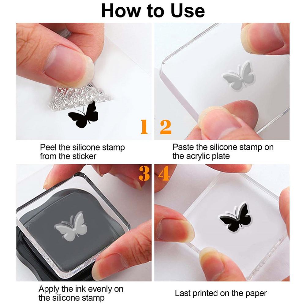 PVC Plastic Stamps for DIY Scrapbooking Photo Album Decorative Cards Making Stamp Sheets Cat Pattern 16x11x0.3cm