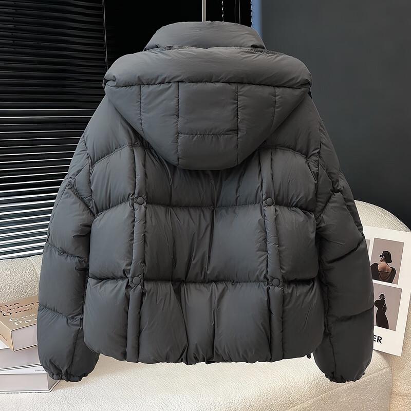 Damen 90% Entendaunen Casual Steppjacke mit Kapuze