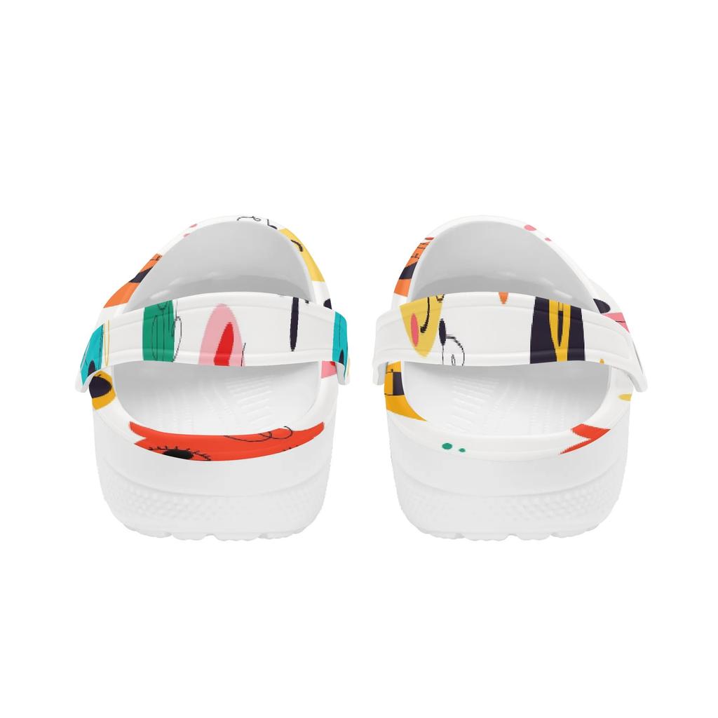 Pattern Printed EVA Clogs Sandals Women Men Lightweight Soft Slip On Casual Slippers Soft Sole Summer Shoes Daily Comfort Wear