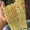 Natural Lemon Yellow Citrine Round Loose Beads for DIY Handmade Bracelets & Necklaces