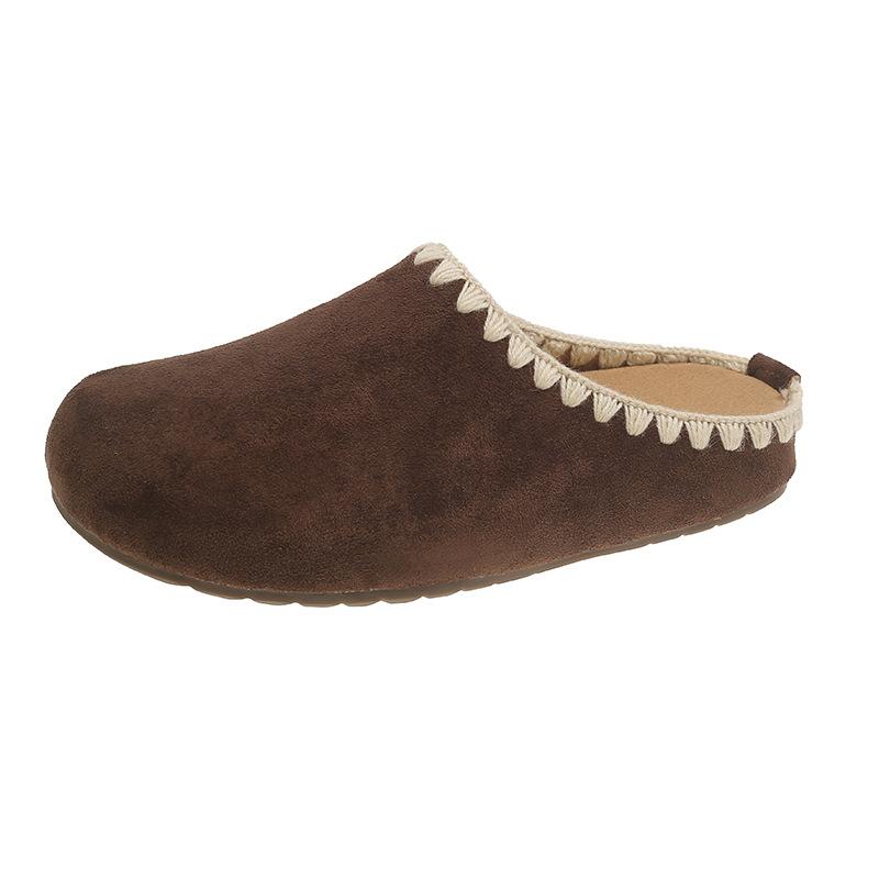 Plateau Boken Schuhe Damen 2025 Neu Boken Baotou Halbschuhe Retro Mules Ein Pedal Slipper