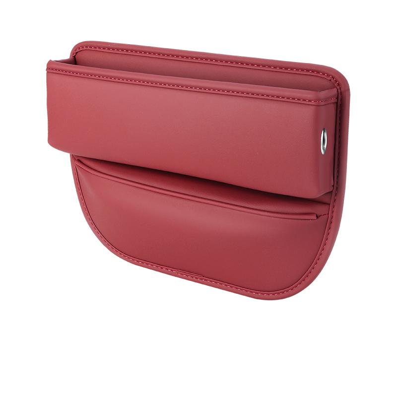 1PC Caixa organizadora de couro para carro, assento de carro, bolso com fenda, multifuncional, suporte de armazenamento para assento de motorista, acessórios para interior de automóveis