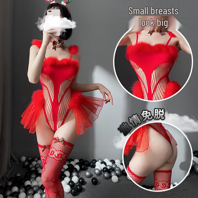 Sexy Christmas & Halloween Fishnet Lingerie Set
