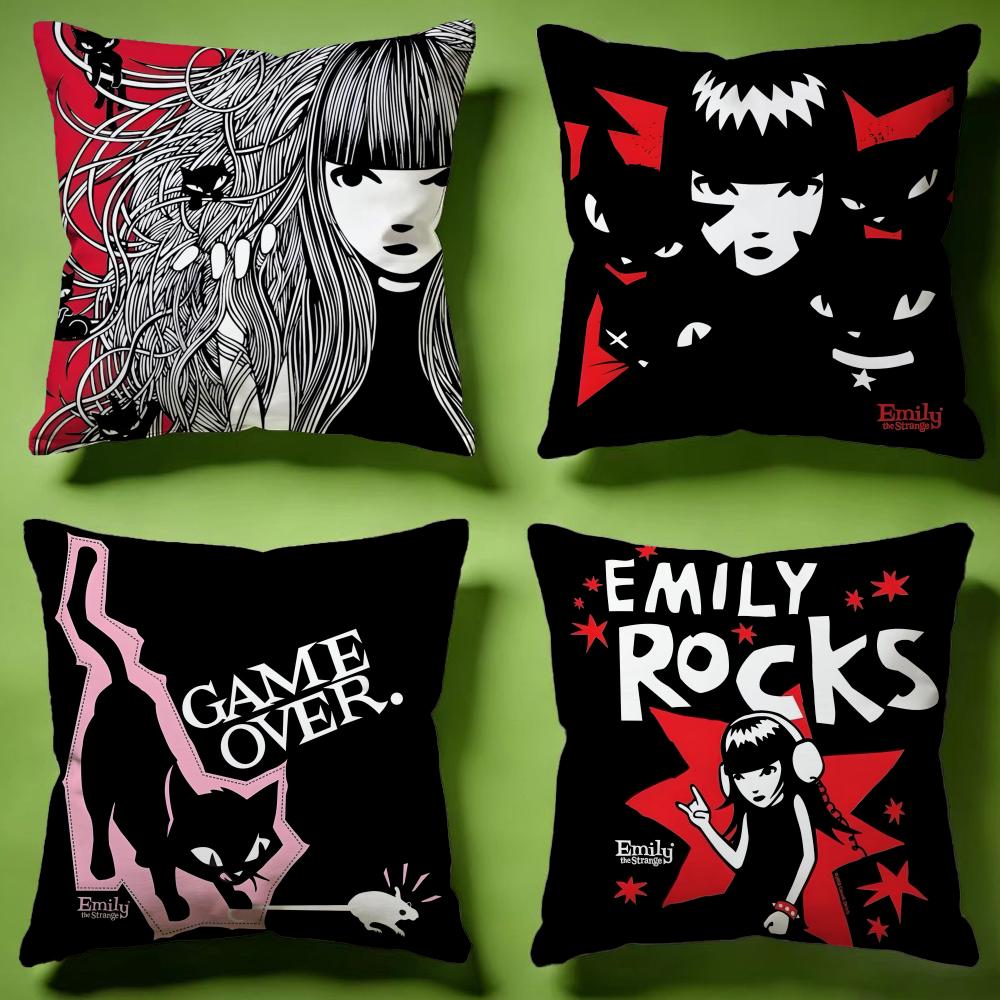 Stylish Eemily the Cool Strangered Cushion Cover Versatile DoubleSided Pillow Case Fit for Sofa Bed Car Daily Decor