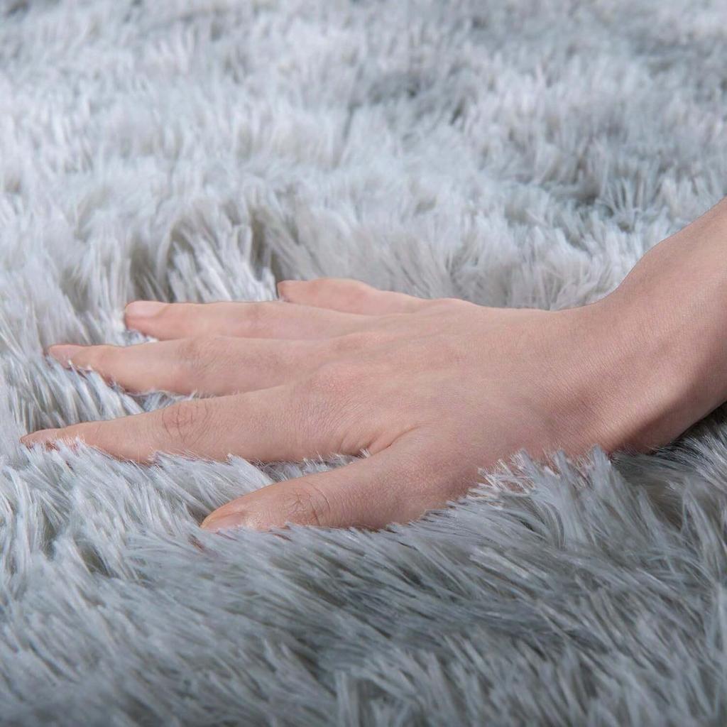 Grey Modern Fluffy Large Carpet Living Room,Plush Lounge Rug In The Bedroom Floor Mat,Soft Carpets For Kids Decoration,Gifts