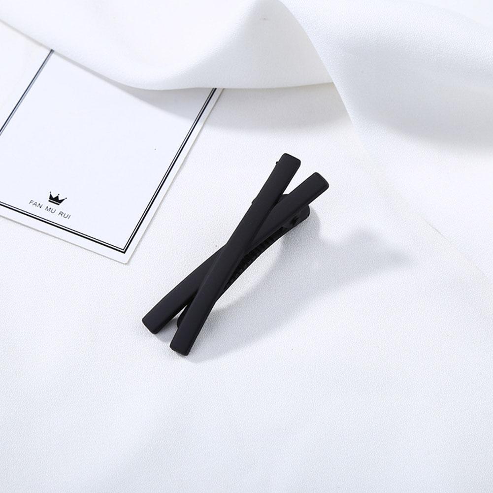 Women Girls Hair Clip Solid Color Cross Hairpin Hair Styling Tool Hair Accessories