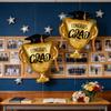 2/4Pcs 30inch Graduation Hat Star Trophy Shaped Aluminum Film Balloon Graduation Ceremony Theme Party Decoration Balloon