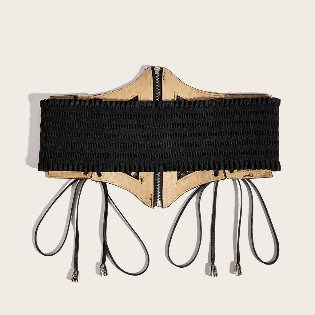Leopardenmuster Breiter Taillengürtel Für Damen Aus Dehnbarem Leder Mit Hakenverschluss Für Herbstmode