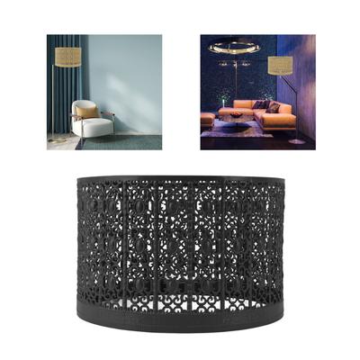 Lampenschirm Ausgeschnittenes Metall E27 E14 Clip-On sy Installation Lampenabdeckung für Tisch Schlafzimmer Wohnzimmer Zuhause