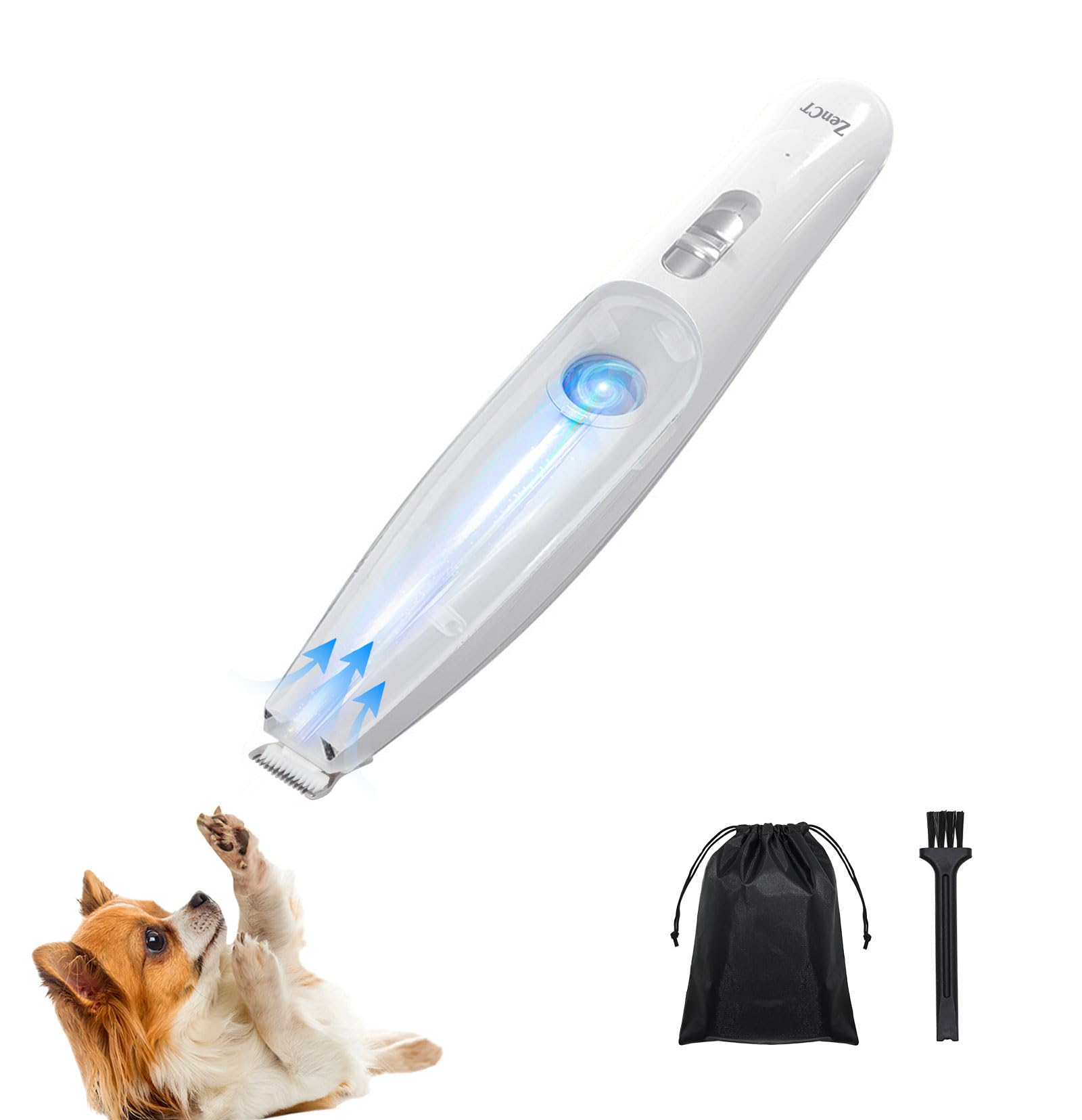 

ZenCT CT210 Cordless Pet Clipper with and 2 Adjustable Levels for Partial Includes LED and Low Noise for Home Perfect for Dogs and including Behind