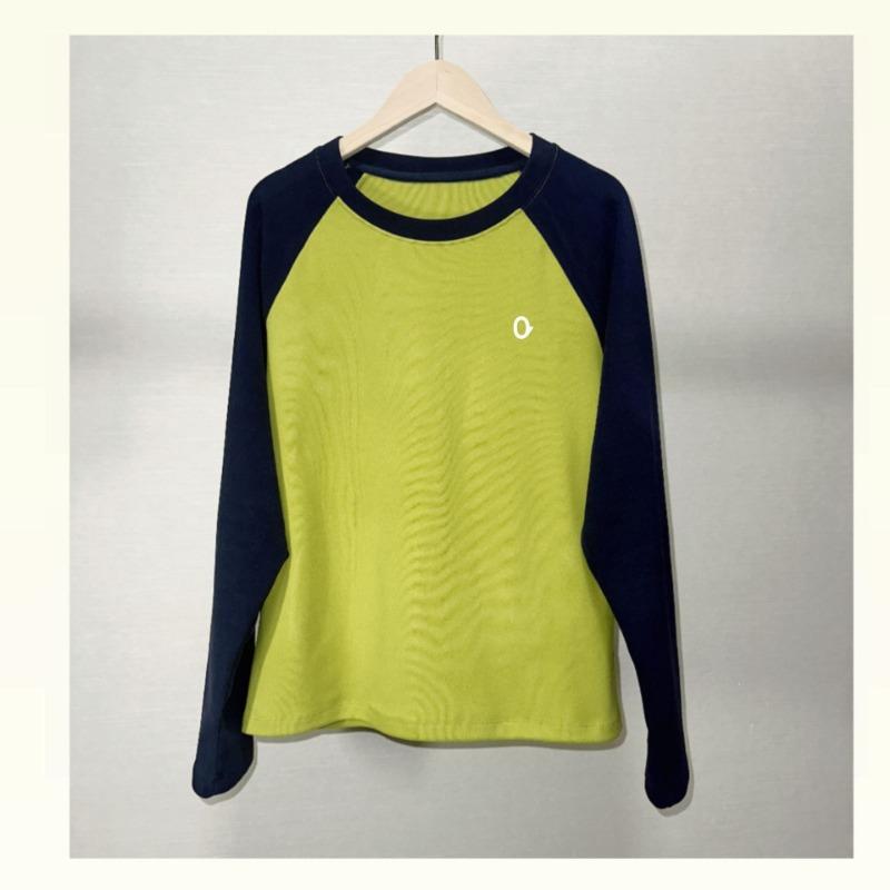 

Футболка осень-зима Plus Plus Plus из плотной плюшевой ткани с цветными блоками и длинными рукавами для женщин, базовая футболка с капюшоном, утягивающий топ, футболки женские L зелёный