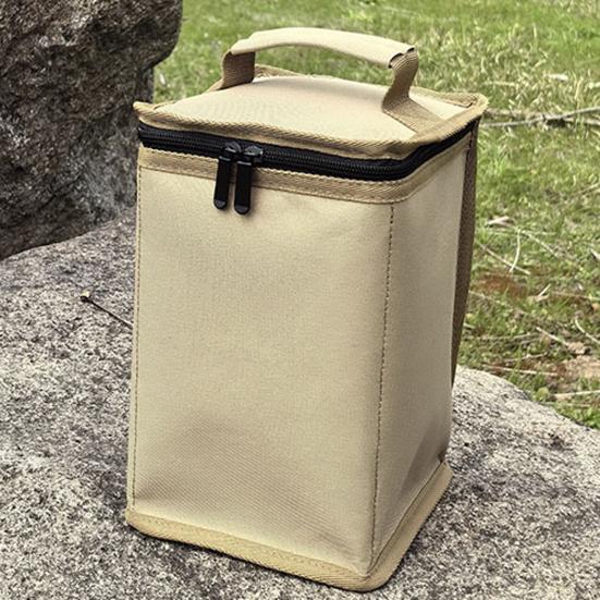 Camping Lantern Gas Tank Storage Bag with Zipper Soft Lining Large Capacity Portable Gas Tank Container Carrying Bag
