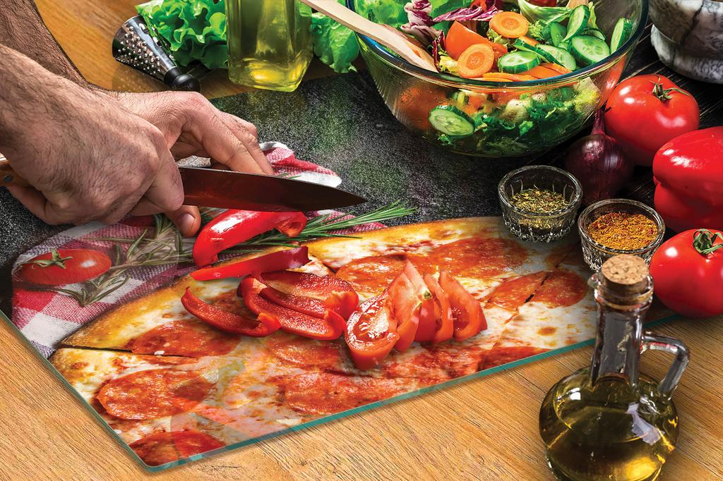 SZKLANA DESKA DO KROJENIA 40x30 PIZZA