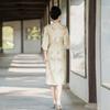 National Style New Chinese Style Daily Suzhou Long Sleeve Autumn Cheongsam Improved Young 1011 New Women's Premium Spring and Autumn